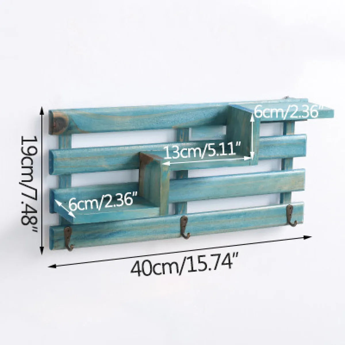 Living Room Wooden Wall Hanging Rack