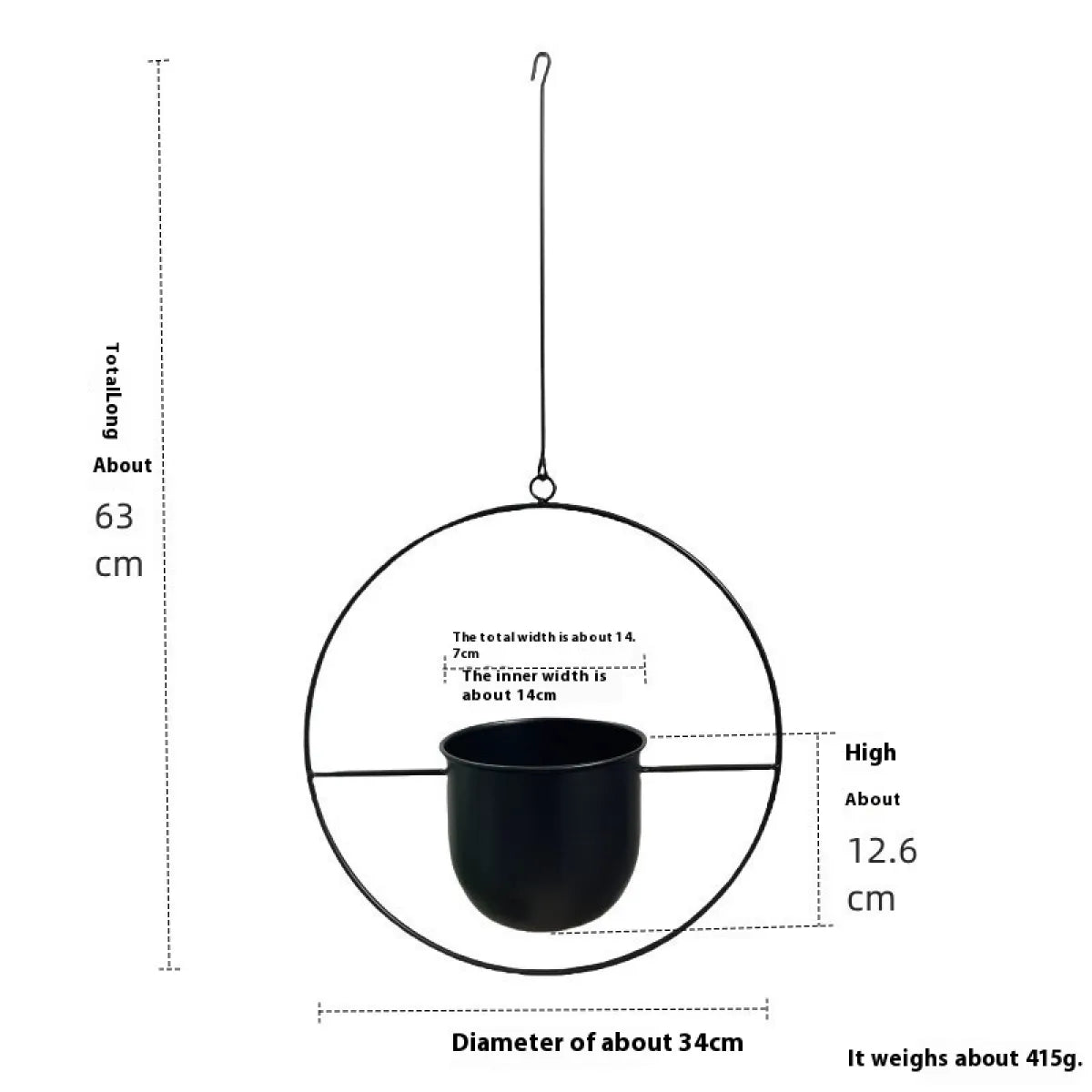 Nordic Iron Succulent Flower Pot